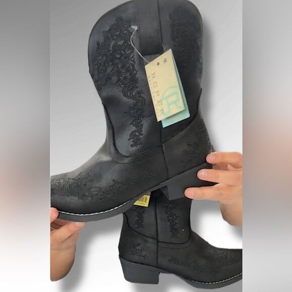 ROPER Riley Scroll Embroidered Womens Snip Toe Western Boots Size 9.5 EU 40.5 - Picture 13 of 13